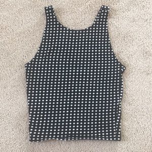 Black and white polka dot tank top XS